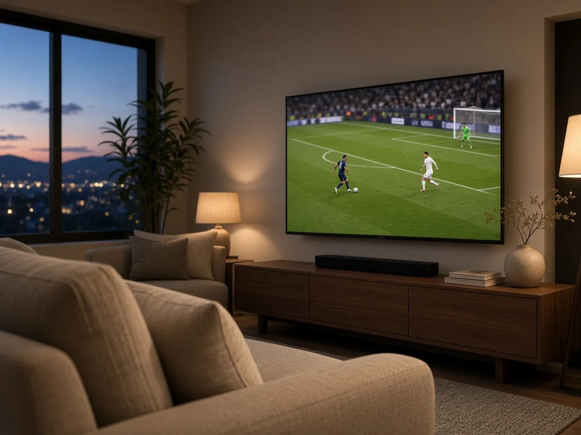 Vltava Cast IPTV on a living room TV